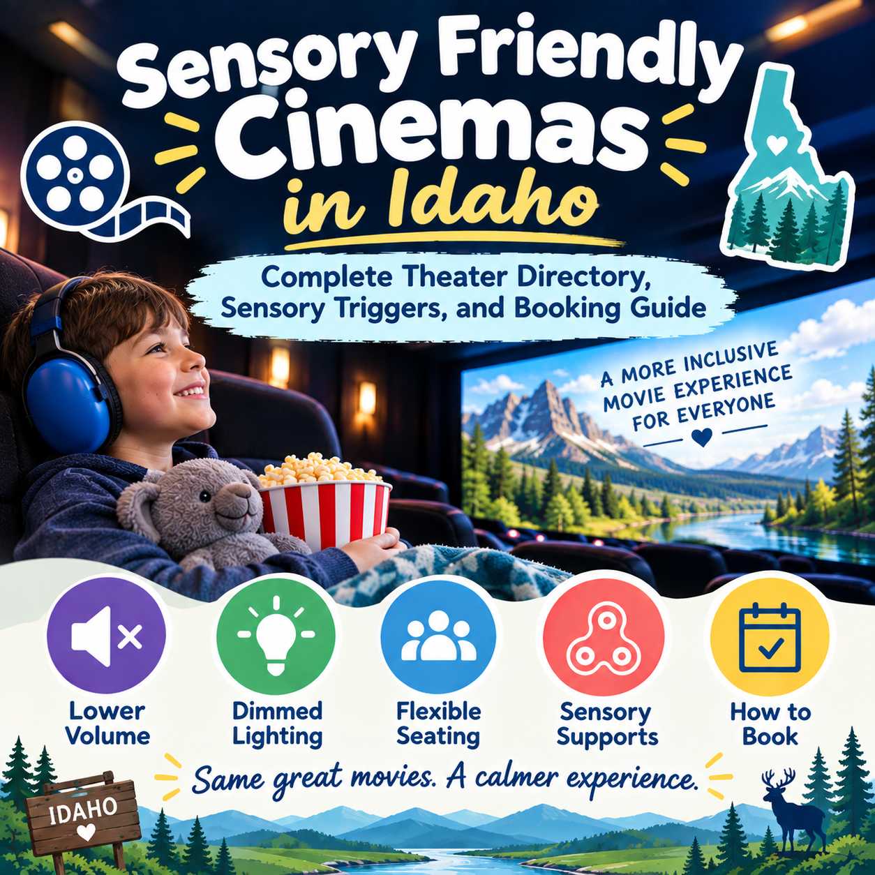 Sensory Friendly Cinemas in Idaho Complete Theater Directory, Sensory Triggers, and Booking Guide Sensory Friendly Cinemas in Idaho Complete Theater Directory, Sensory Triggers, and Booking Guide