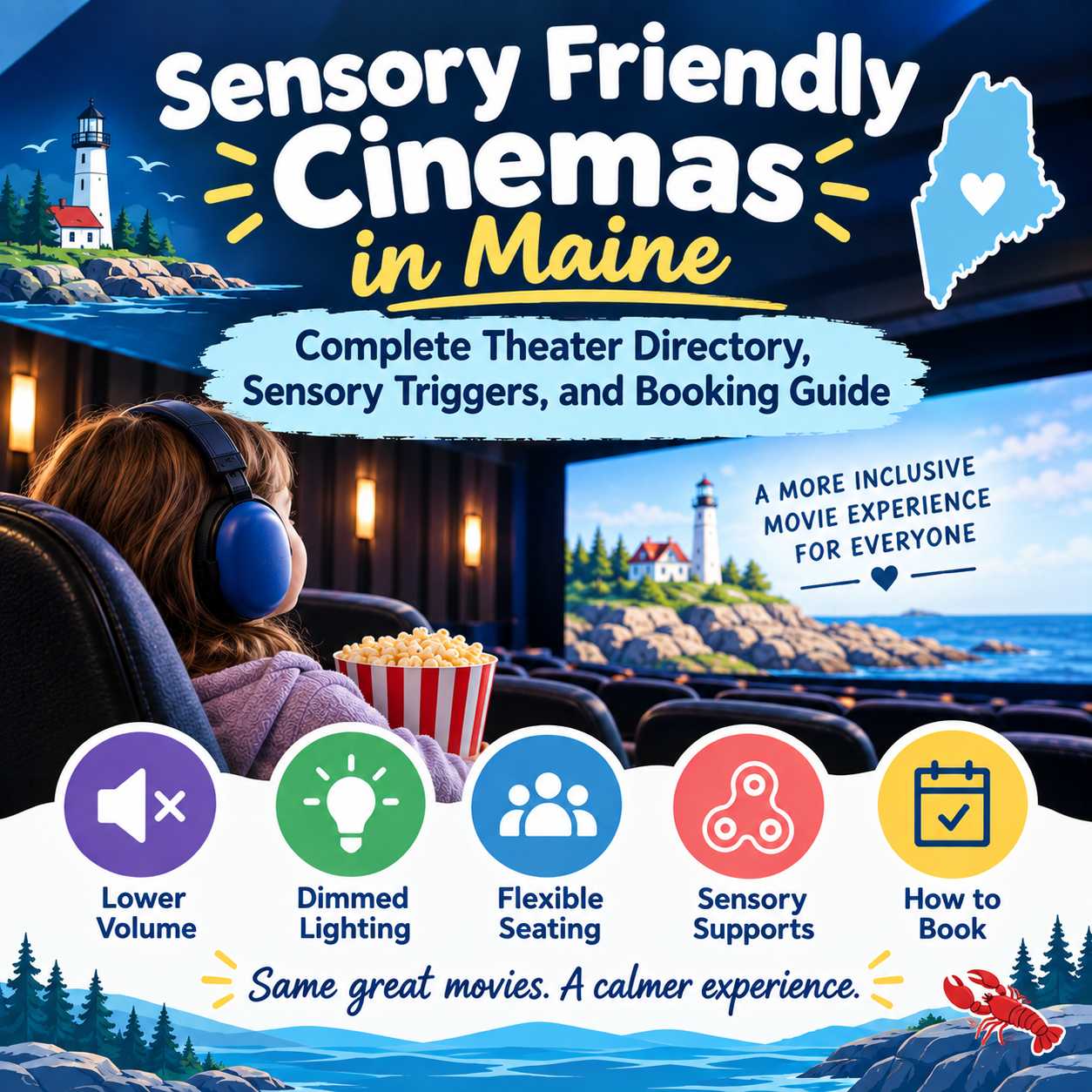 Sensory Friendly Cinemas in Maine Complete Theater Directory, Sensory Triggers, and Booking Guide Sensory Friendly Cinemas in Maine Complete Theater Directory, Sensory Triggers, and Booking Guide