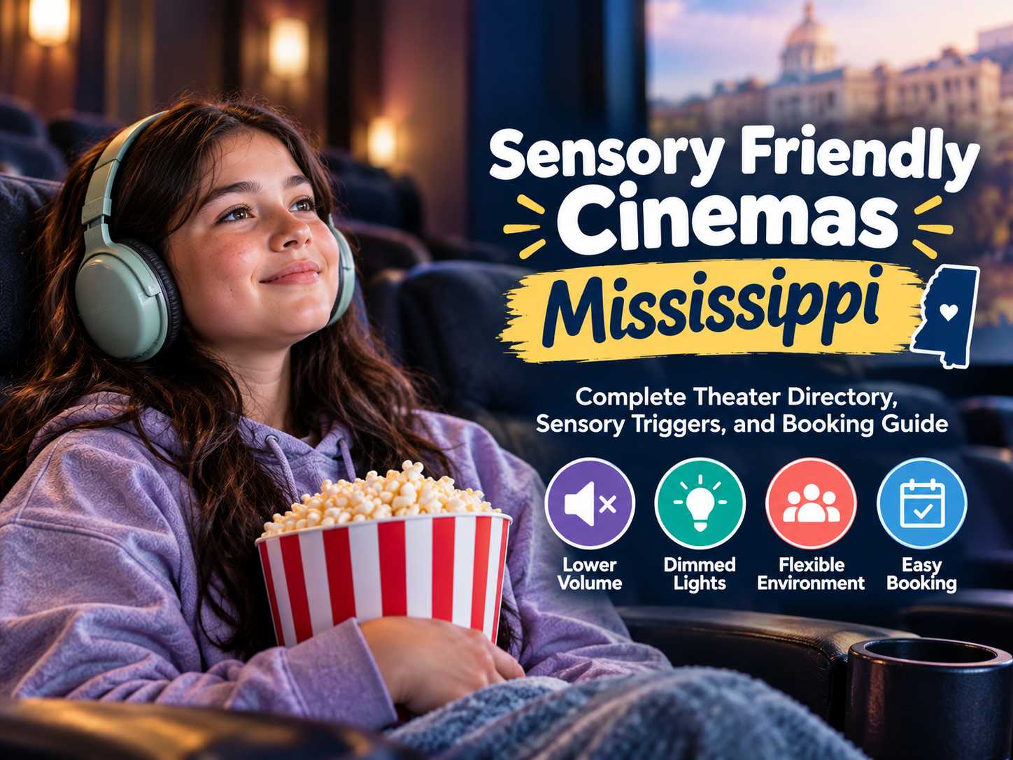 Sensory Friendly Cinemas in Mississippi Complete Theater Directory, Sensory Triggers, and Booking Guide