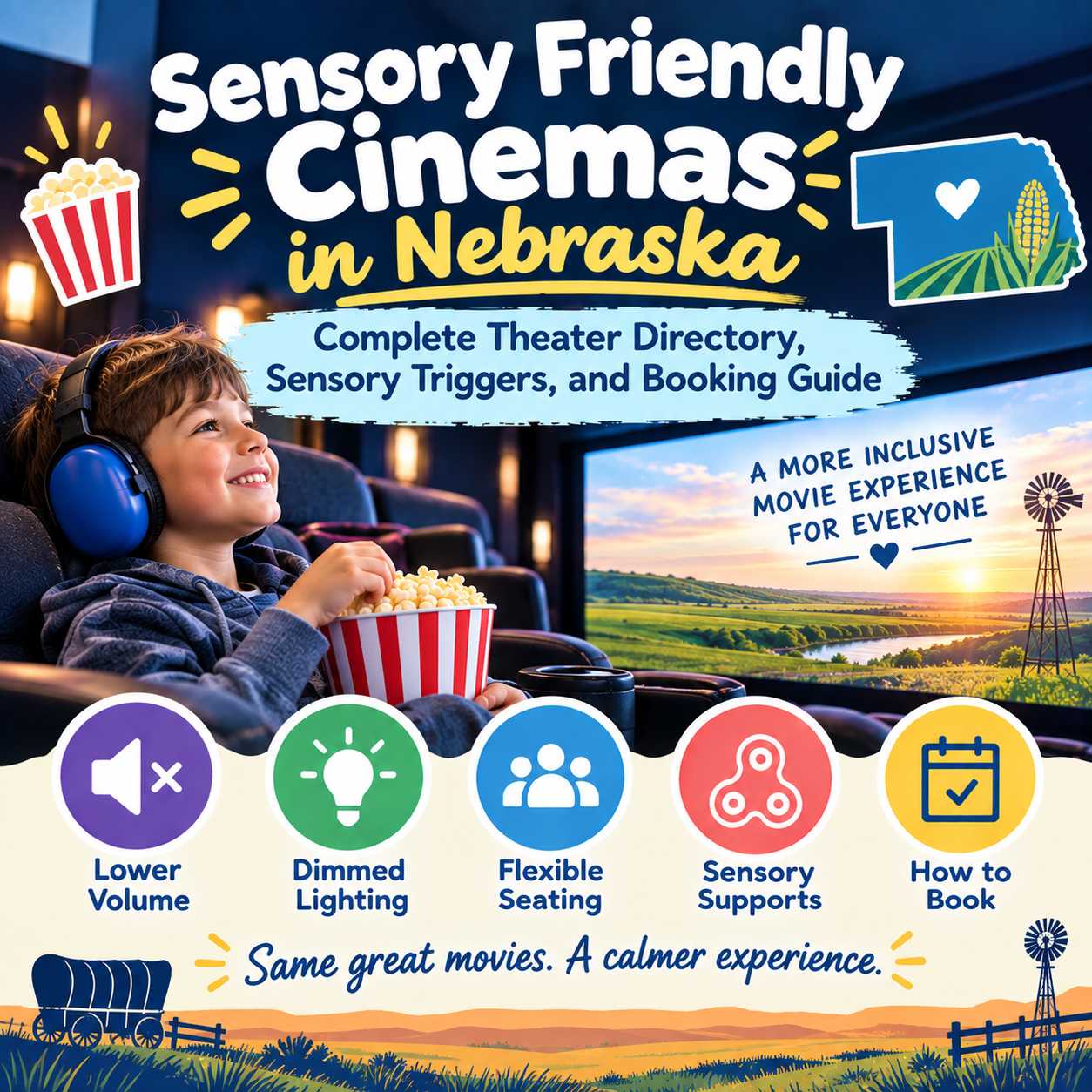 Sensory Friendly Cinemas in Nebraska Complete Theater Directory, Sensory Triggers, and Booking Guide Sensory Friendly Cinemas in Nebraska Complete Theater Directory, Sensory Triggers, and Booking Guide