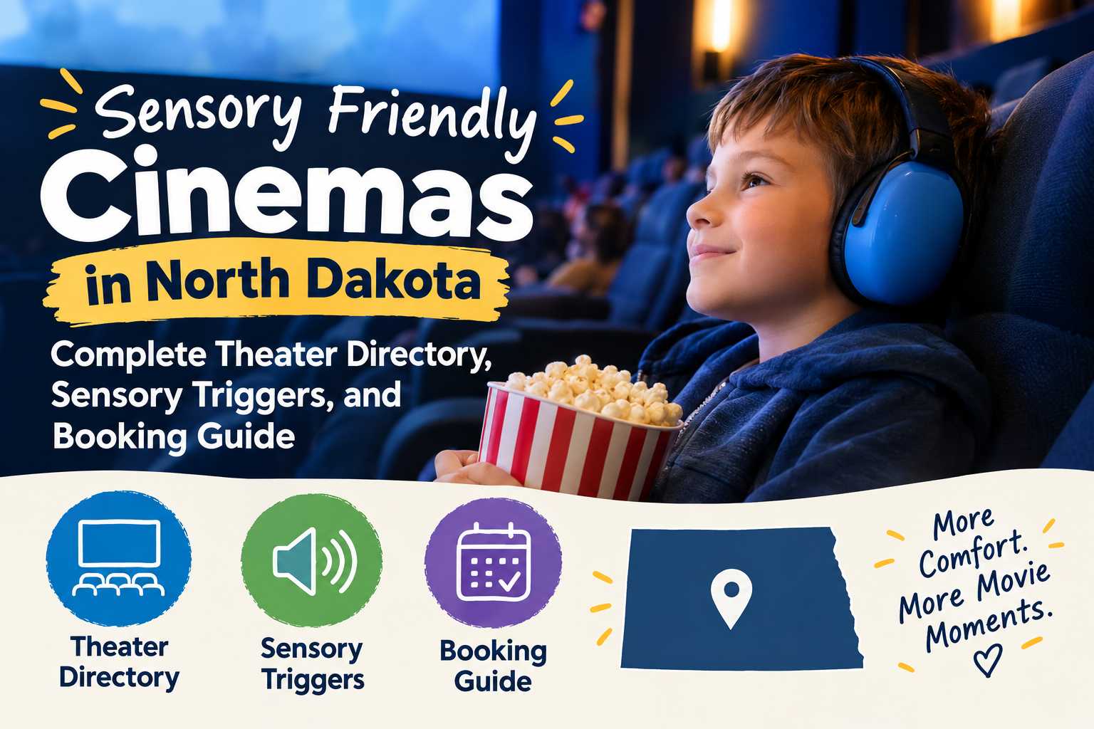Sensory Friendly Cinemas in North Dakota Complete Theater Directory, Sensory Triggers, and Booking Guide