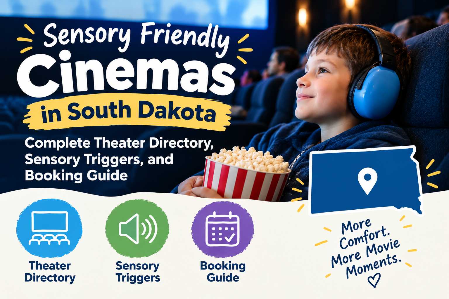 Sensory Friendly Cinemas in South Dakota Complete Theater Directory, Sensory Triggers, and Booking Guide