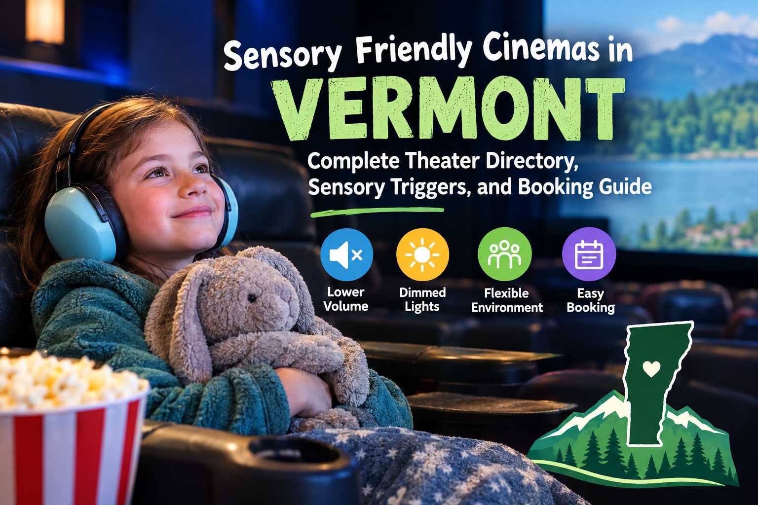 Sensory Friendly Cinemas in Vermont Complete Theater Directory, Sensory Triggers, and Booking Guide